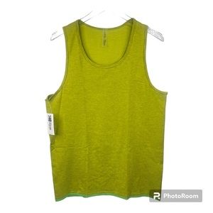 Outdoor Voices Men’s Green Apple Seamless Pique Tank Top Shirt Size XL